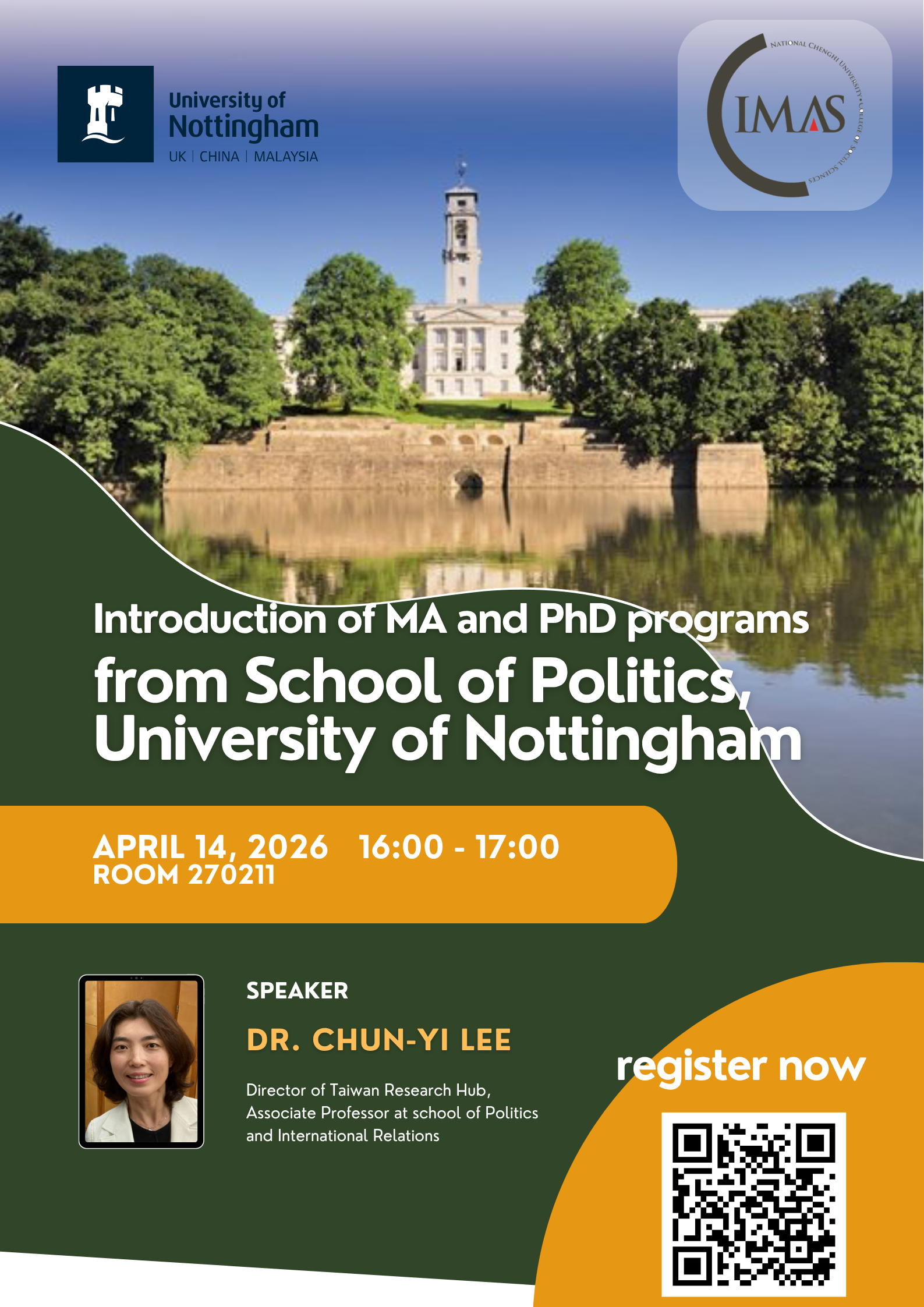 Introduction of MA and PhD programs from School of Politics, University of Nottingham